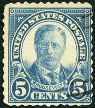 USA - 1922: Shows Portrait Of Theodore Roosevelt (1858-1919), 26th President Of The United States, Series Presidents Of USA, 1922