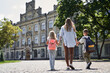 © Yakobchuk Olena - Caring mother walking with kids in open air