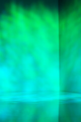 Poster - Reflection of northern lights on the walls - abstract background