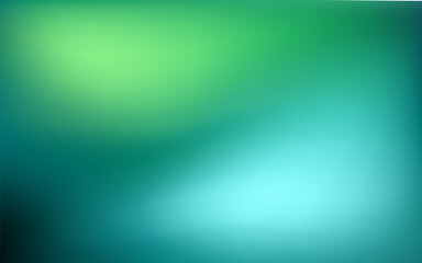 Wall Mural - Abstract green and blue blurred gradient background with light. Nature backdrop. Vector illustration. Ecology concept for your graphic design, banner or website