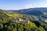Fototapeta Krajobraz - Rytro, Panorama na ruiny zamku w Beskidzie Sądeckim