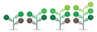 © Boris Znaev - Set of Vertical Timelines or infographics. The development and growth of the business. Time line of Social tendencies. Business presentation concept with 3, 4, 5 or 6 options, steps or processes.
