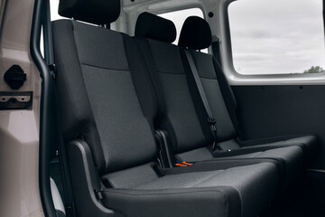 Canvas Print - Vans rear seats row close up