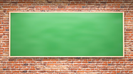 Chalkboard blackboard with frame isolated. Black chalk board texture empty blank - classroom for lessons - 3d illustration