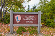 Acadia National Park Sign, Mount Desert Island, Maine