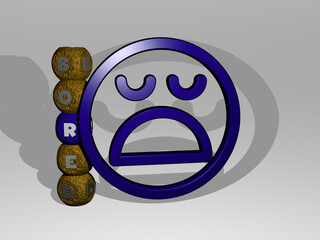 Poster - 3D graphical image of bored vertically along with text built around the icon by metallic cubic letters from the top perspective. excellent for the concept presentation and slideshows. woman and young