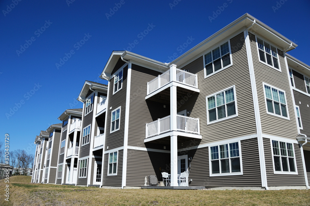 close up on modern rental apartment buildings Stock Photo | Adobe Stock