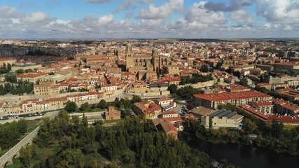 Wall Mural - Salamanca, Beautiful city of Spain. Aerial Drone Footage