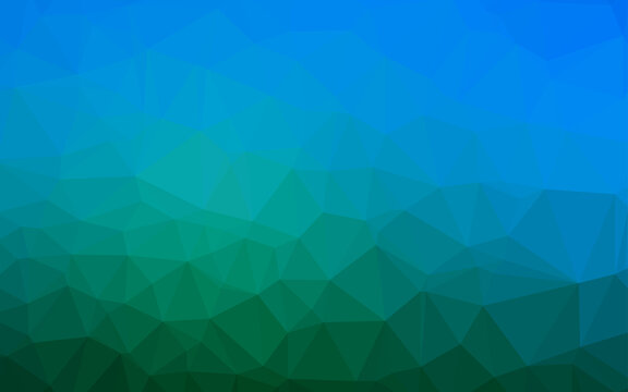 Dark Blue, Green vector polygonal background.