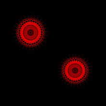 Illustration Vector Graphic Of Red Mandala Series Concept Design