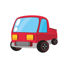 Poster - car, kids toy on white background