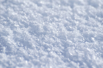 Macro background of fresh snowflake texture