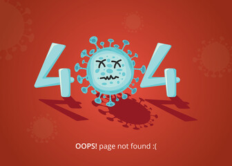 Poster - Error 404 landing page template