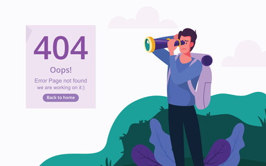 Poster - Error 404 landing page template