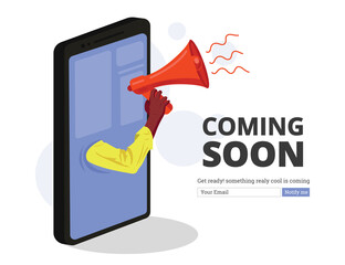 Wall Mural - Coming soon landing page template