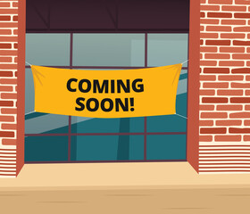 Wall Mural - Coming soon vector template