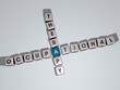 occupational therapy crossword by cubic dice letters. 3D illustration. health and safety