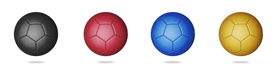 soccer ball 3d illustration. White background