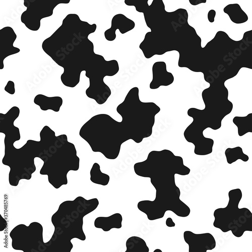 Tapeta czarno biała  krowa-skory-czarne-plamy-na-bialym-tle-wzor-zwierzeca-tekstura-cetkowany-nadruk