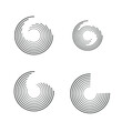 © miloje - Halftone dots in circle form. round logo . vector dotted frame . design element