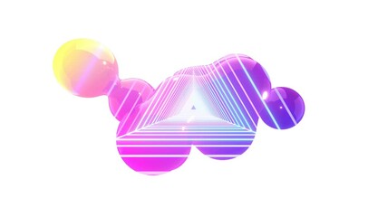 Wall Mural - Animated drop of futuristic liquid fusion.