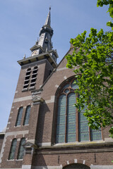 Continental Reformed Ichthus church in the village Heeg in Súdwest-Fryslân in Friesland, the Netherlands