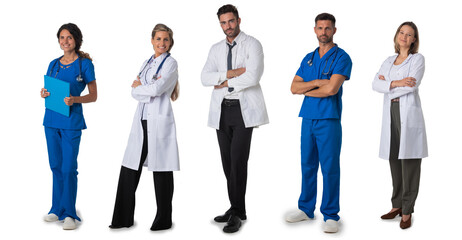 Wall Mural - Full length portraits of doctors