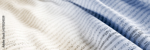 Fotografía Abstract musical notes background; art concepts, original 3d rendering, RF illus