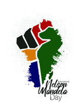 Nelson Mandela Day Concept Art Showing Strength, Unity And Power
