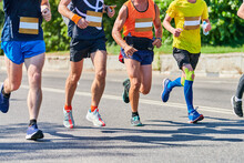Marathon Runners On City Road.