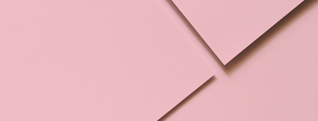 Wall Mural - Abstract pink monochrome creative paper texture background. Minimal geometric shapes and lines
