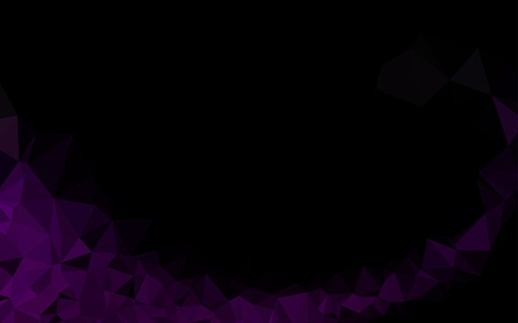 Dark Purple vector polygonal template.