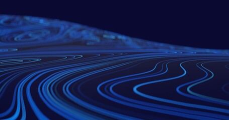 Poster - Abstract flowing lines background