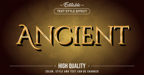 Poster - Editable text style effect - Ancient theme style.