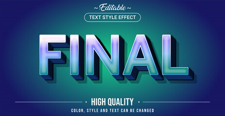 Poster - Editable text style effect - Final theme style.