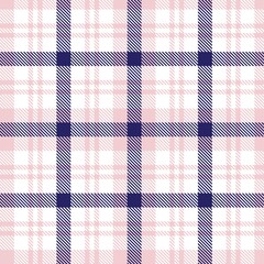 Pink and Navy Plaid Tartan Checkered Seamless Pattern