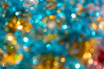 Wall Mural - colorful blurred of bokeh light for background.