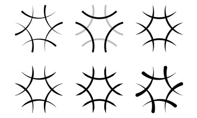 Poster - abstract lines as icon or logo. tattoo flat design.