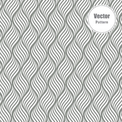 Wall Mural - vector pattern with geometric waves. endless stylish texture. ripple monochrome background. pattern 