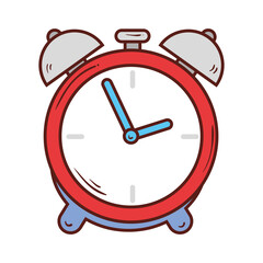 Wall Mural - alarm clock, wake up time on white background vector illustration design