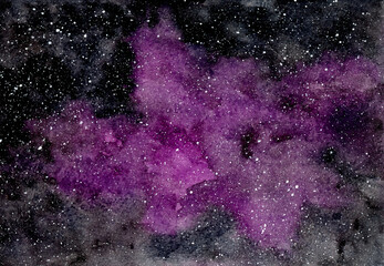 Wall Mural - abstract purple background with stars