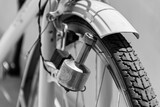 Fototapeta  -  close up of bicycle in details, black and white photo