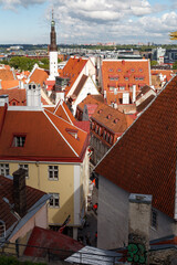 Wall Mural - View of beautiful old town at daytime. Tallinn. Estonia