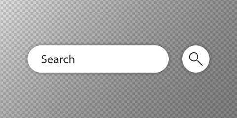 Poster - Search bar vector element, search boxes ui template on transparent background. Vector