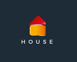 Wall Mural - minimal house logo template - vector illustration