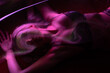 © SergeyKatyshkin - light painting  erotic portrait, light drawing at long exposure, abstract colorful background