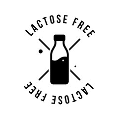 Wall Mural - Lactose free icon. Vector illustration.