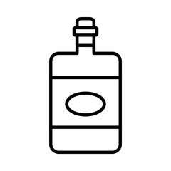 Sticker - whisky bottle icon, line style