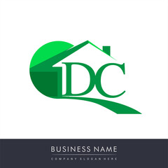 Poster - initial logo DC with house icon, business logo and property developer.