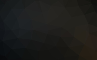 Dark Black vector polygonal pattern.